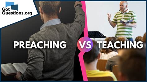 what's the difference between preaching and teaching
